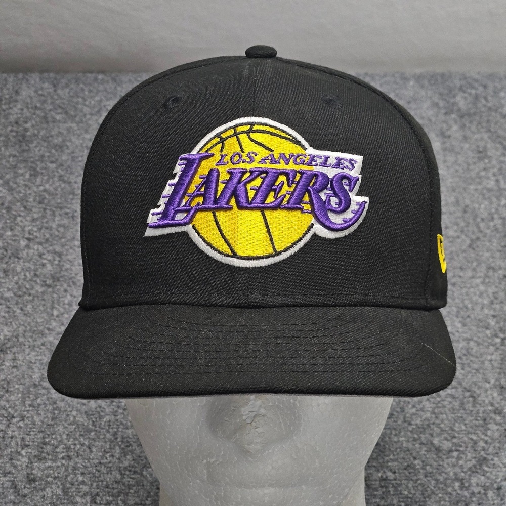 Los Angeles Lakers Fitted Hat Mens 7 1/8 Black New Era 59FIFTY NBA Basketball‎